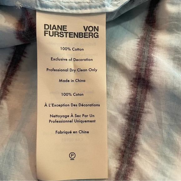 NEW Diane Von Furstenberg Indra Blue Tie Dye Rain Wrap Dress - Picture 4 of 7